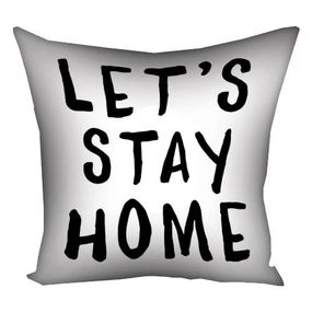 Подушка габардинова з принтом Let`s stay home 40x40 (4P_22O005)