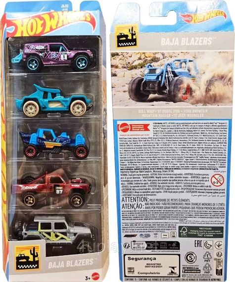 Hot Wheels Baja Blazers Подарочный набор из 5-ти внедорожников Хот Уилс | Зображення 2