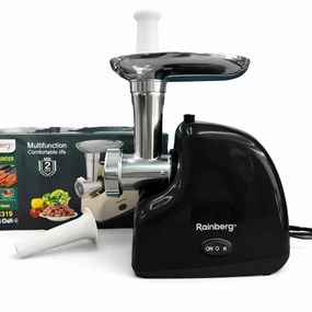 Мясорубка электрическая Rainberg RB-2319 с системой реверса насадка куббе 3000Вт Black SY-73