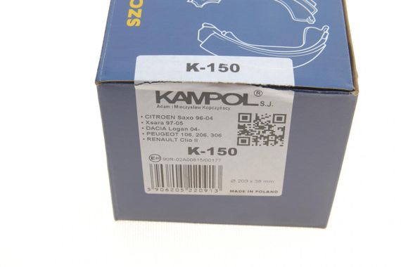 Колодки тормозные задние Peugeot 106 206 306 Renault Clio Laguna 93- барабанные  203x38  Lucas  K-150 | Зображення 5