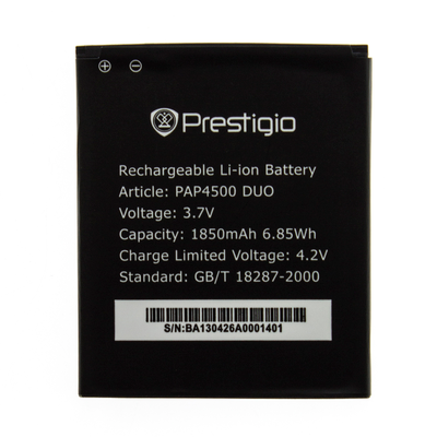 Акумулятор Prestigio MultiPhone 4500 Duo / PAP4500 DUO (1708mAh) Original