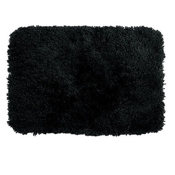 Килимок для ванної Spirella Highland 60х90 см, чорний, м'який, антиковзаючий (10.16221)
