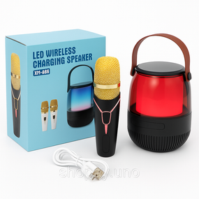 Музыкальная колонка с караоке XM-A68, Караоке-микрофон портативный bluetooth, Караоке микрофон оригинал HG-22