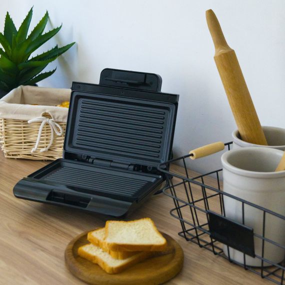 Бутербродниця MAGIO MG-378 750 Вт з антипригарним покриттям, Настільний гриль електричний-притискний | Зображення 7