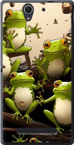 Чехол на Sony Xperia C3 D2502 Жабки "5656u-171-17620"