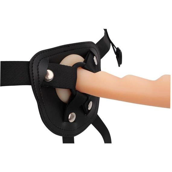 Страпон силіконовий Chisa R.G.B. Cavelier, на трусиках зі штучної шкіри, бежевий Sex Aura | Зображення 4