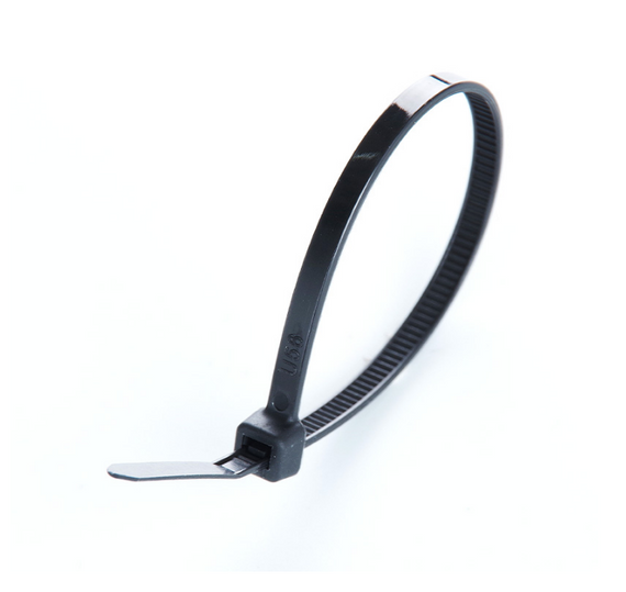 Хомут пластиковий 5,0*450мм чорний 100шт/уп APRO