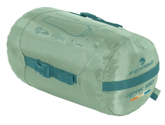 Спальний мішок Ferrino Lightec 550 +20°C Green (86153QVV) | Зображення 1
