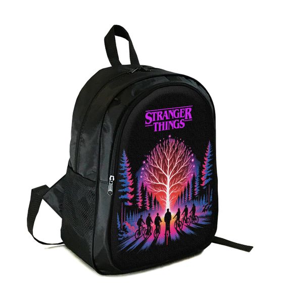 Рюкзак подростковый/школьный 38×28см с принтом Очень странные дела / Stranger Things на два отделения для мальчика, девочки (4414)