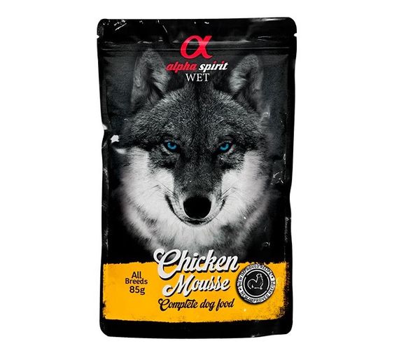 Вологий корм із куркою для собак Alpha Spirit Chicken Mousse, 85 гр