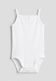 Дитяче боді-майка для дівчинки H&M 50 см Білий (25063003A1)