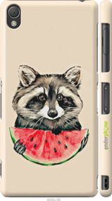 Чохол на Sony Xperia Z3 dual D6633 Єнотик з кавуном "4605c-59-2448"