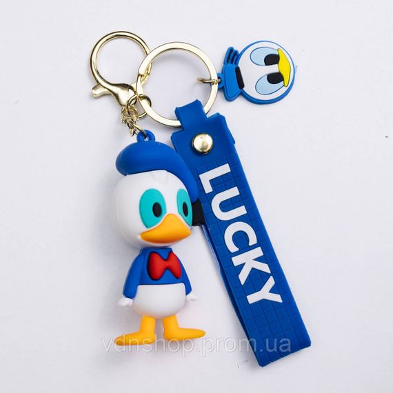 Дитячий брелок Дональд Дак 4×6,5 (см) для ключів, на сумку і рюкзак Синій HP-55-23BL