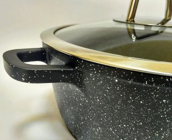 Кастрюля Bohmann BH 7350-22 MRB 22 см 3л двойное дно мраморное покрытие | Зображення 7
