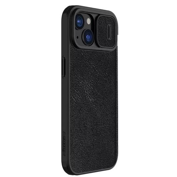 Шкіряний чохол-книжка Nillkin Qin Pro Camshield для Apple iPhone 15 (6.1") Чорний | Зображення 2