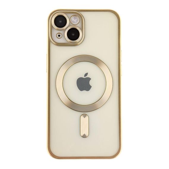 Чехол TPU Metallic Chrome з повним захистом камери with Magsafe для Iphone 14 Цвет Chrome Синій | Зображення 4