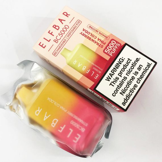 Elf Bar BC5000 смак Полунична Піна Колада (Strawberry Pina Colada) | Зображення 1