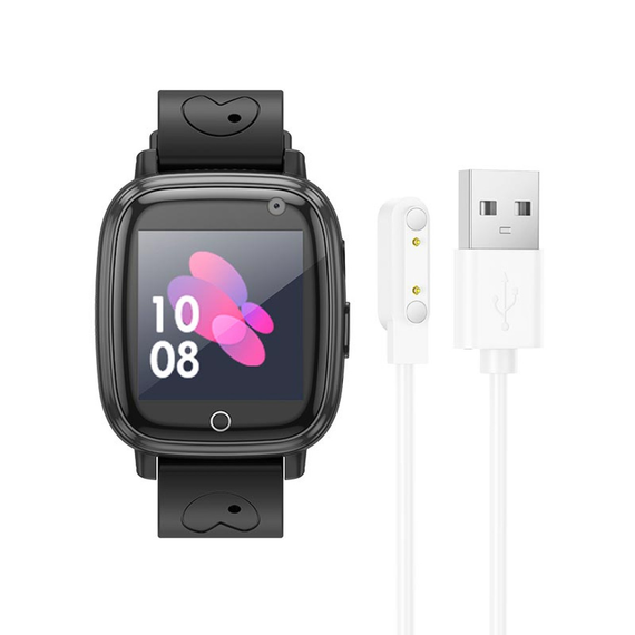 Детские смарт-часы Hoco Y100 с камерой, GPS и звонками (Черный, IPX6, Nano-SIM, 2G) | Зображення 3