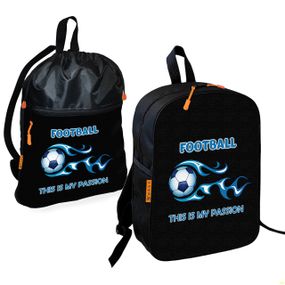Школьный рюкзак детский Футбол + Сумка для обуви спортивной формы рюкзак-мешок мальчику (01868)