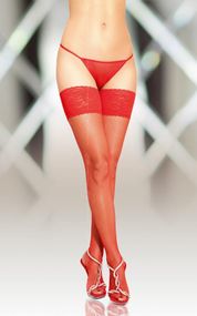 Панчохи - Stockings 5537, red - 4 sexstyle