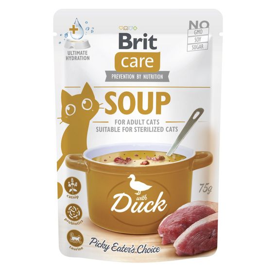 НАБІР Корм вологий Brit Care Soup Duck д/котів суп качка 75 г 15 шт | Зображення 4