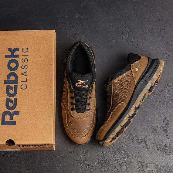 Шкіряні демісезонні кросівки Reebok оlive | Зображення 6