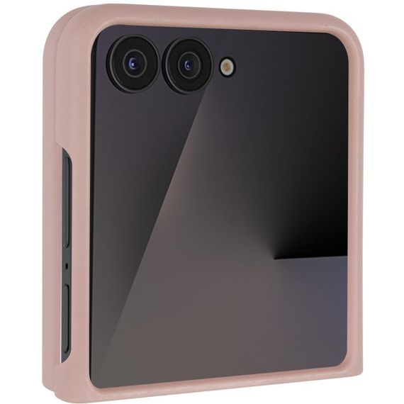 Чохол Foldables Silicone Cover Lakshmi (AAA) для Motorola Razr 50 Ultra Чорний / Black Рожевий / Pink Sand