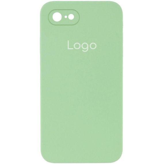 Чохол Silicone Case Square з повним захистом камери для iPhone 7/8/SE 2020 Колір 01.Mint | Зображення 1