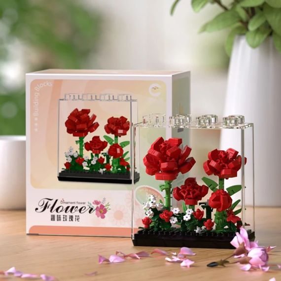 Дитячий Конструктор Ornament Flower 7376 у колбі, 308 деталей | Зображення 1