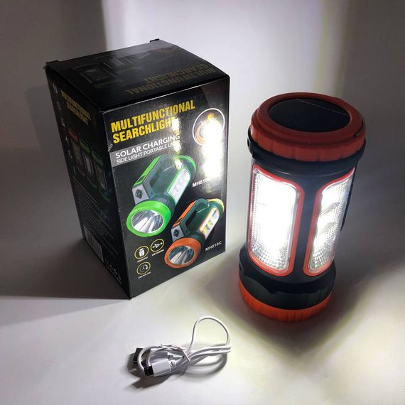 Кемпинговый фонарь XBL 818C-3W+COB, фонарь-светильник аккумуляторный кемпинговый. Цвет: оранжевый | Зображення 1