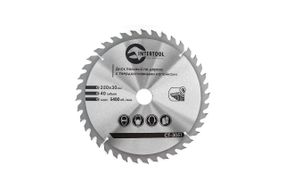 Диск пильный Intertool - 250 х 40T х 30 мм (CT-3051)