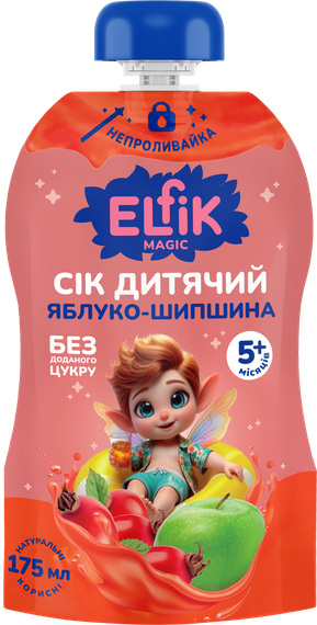 Дитячий сік Elfik Magic Яблуко-шипшина 175 мл
