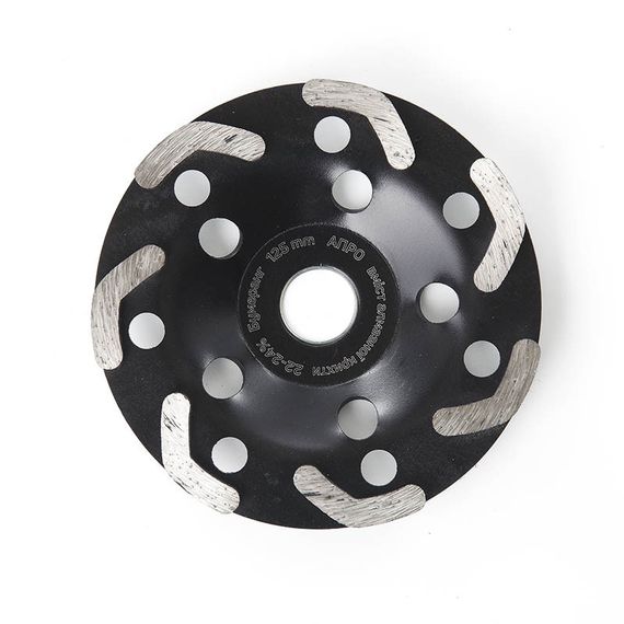 Чаша алмазна шліфувальна 125 мм 22-24% Бумеранг APRO 8305301