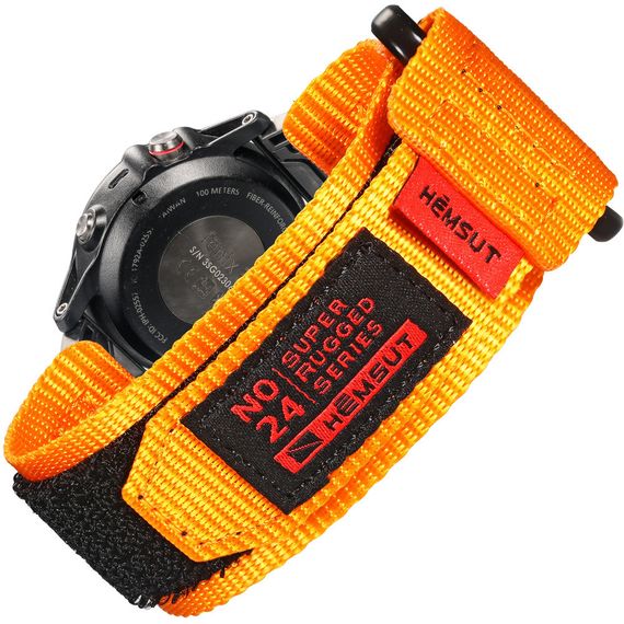 Ремешок для часов Hemsut HS121 Super Strong Nylon Garmin Orange 20mm