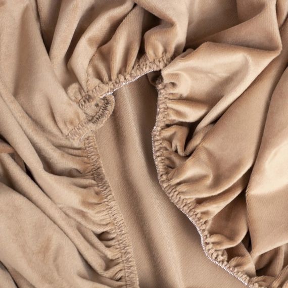 Простирадло-чохол на резинці двоспальне ТЕП Velour 2-04824_34144 180х200 см капучино | Зображення 5