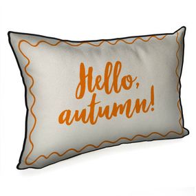 Подушка інтер'єрна з мішковини Hello, autumn! 45x32 см (43PHB_24S007)