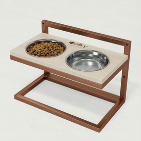 Миски на регулируемой подставке для средних собак Hollky Flex M (2 × 0.85 л) FM-422530-GLWH