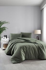 Постільна білизна Sikel Stonewashed Soho 200 х 220 см Yesil