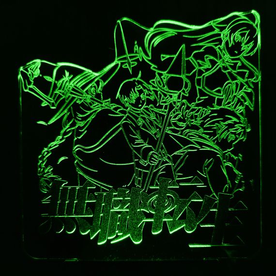 Акриловий світильник-нічник Переродження безрабітного зелений tty-n001655