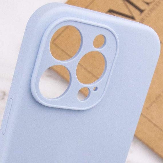 Чехол Silicone Case Full Camera Protective (AA) NO LOGO для Apple iPhone 13 Pro (6.1") Голубой / Lilac Blue | Зображення 5