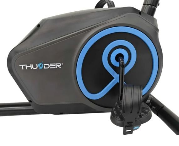 Велотренажер горизонтальний THUNDER JET чорно-синій | Зображення 7