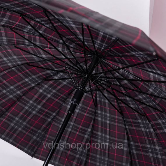 Классический зонт-трость полуавтомат из полиэстера 16 спиц диаметр 117 см Красный HP-23-4R | Зображення 3