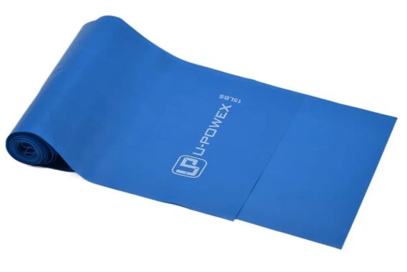 Стрічка-еспандер для фітнесу та реабілітації U-POWEX Fitness band 0.4мм. (6.8 кг) Blue (UP_1007_Blue) | Зображення 1