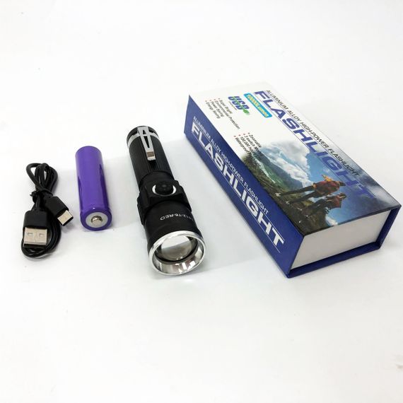 Ліхтар для дому з зарядкою від розетки, Армійські тактичні ліхтарі, Невеликий ручний ліхтар QB-49 | Зображення 3