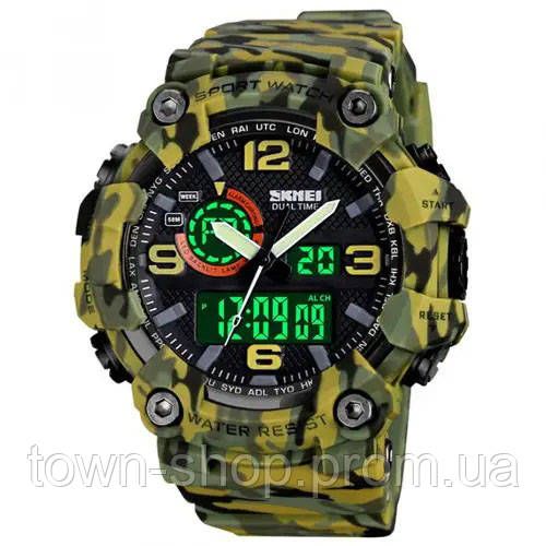 Часы наручные мужские SKMEI 1520CMGN CAMO GREEN, часы военные мужские, для военнослужащих. Цвет: камуфляж | Зображення 1