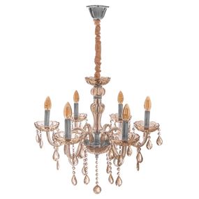 Люстра свеча подвесная хрустальная E14 40W CH (BCL-684S/6)
