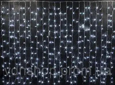Новогодние гирлянды. Гирлянда водопад 320-400L 3x3м (10х32Ламп) Белая (7150) | Зображення 2