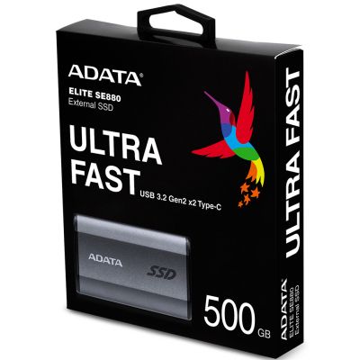 Накопитель SSD USB 3.2 500GB ADATA (AELI-SE880-500GCGY) | Зображення 6