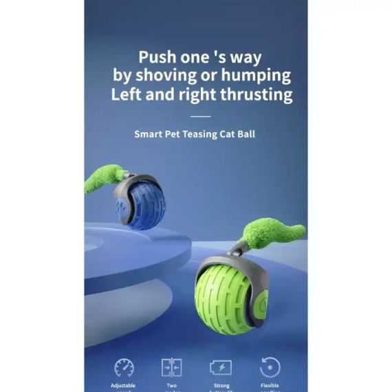 Мяч для кошек с пушистой гусеной подушкой,интерактивный забавный, Cat toy ball AND XL1247 | Зображення 6