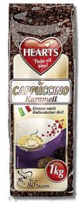 Напиток кофейный растворимый кофе капучино со вкусом карамели Hearts Cappuccino Karamell 1 кг